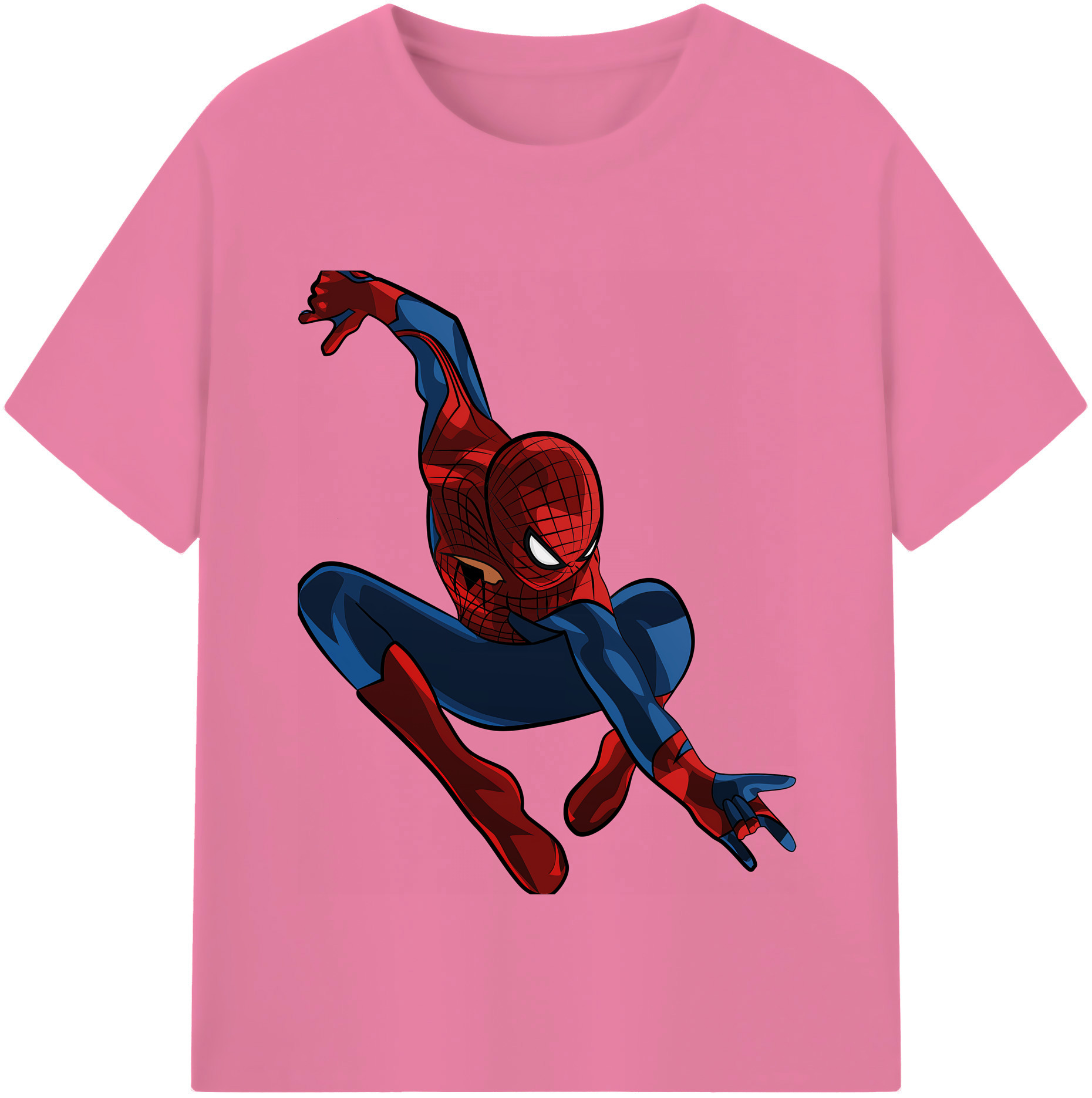 （画像用） Spider Man スパイダーマン 綿100％半袖Tシャツ（フロントプリント）